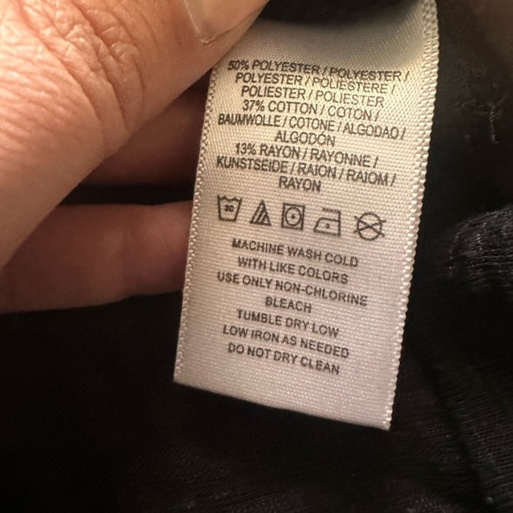 We The Free Oversized Burnout Deep V Neck Tee Soft Black Women’s Small - Picture 7 of 7